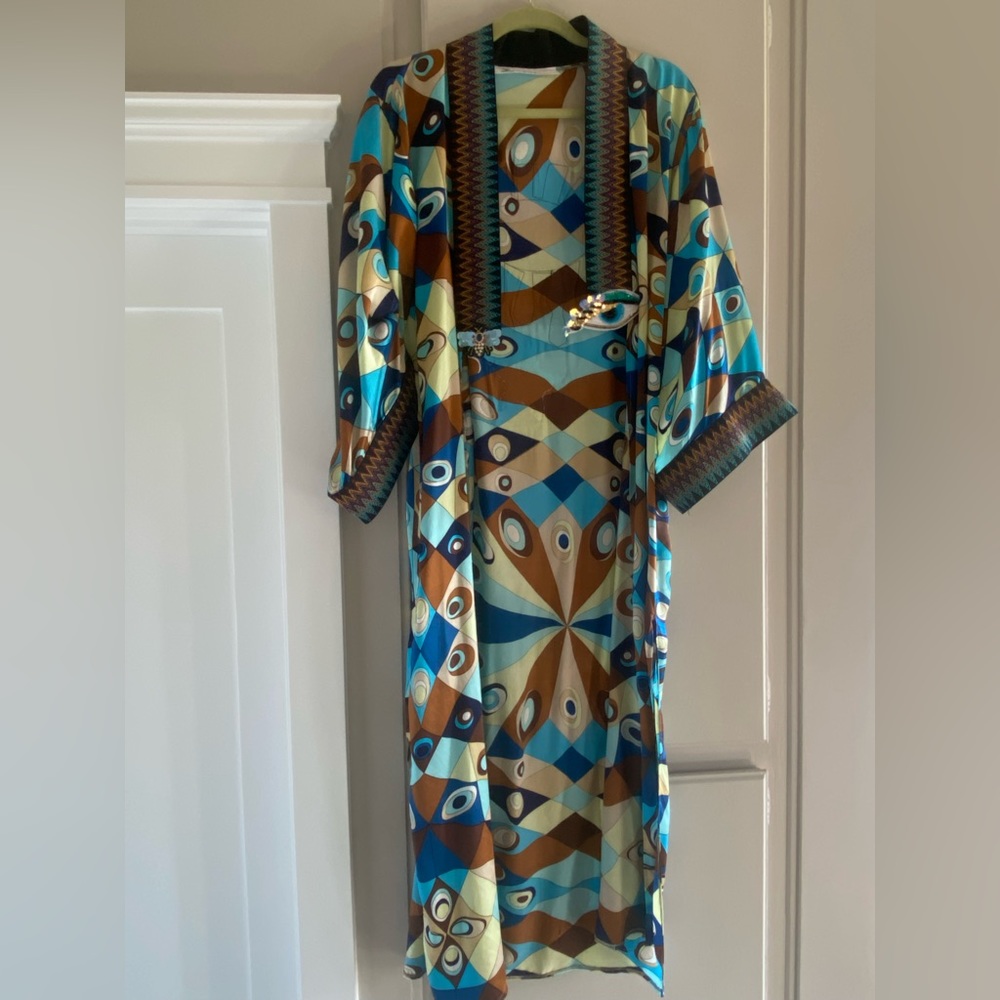 Clicquot Kimono Evil Eye Handmade Robe with sequins